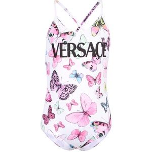 Lil girls Versace butterfly swimsuit. Worn once. Good condition